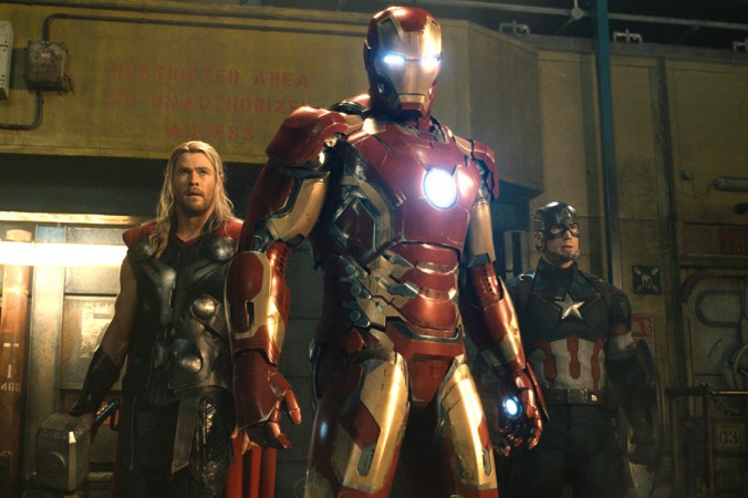 Chris Hemworth, Robert Downey Jr. and Chris Evans return to their roles as Thor, Iron Man and Captain America for the Avengers sequel Age of Ultron.